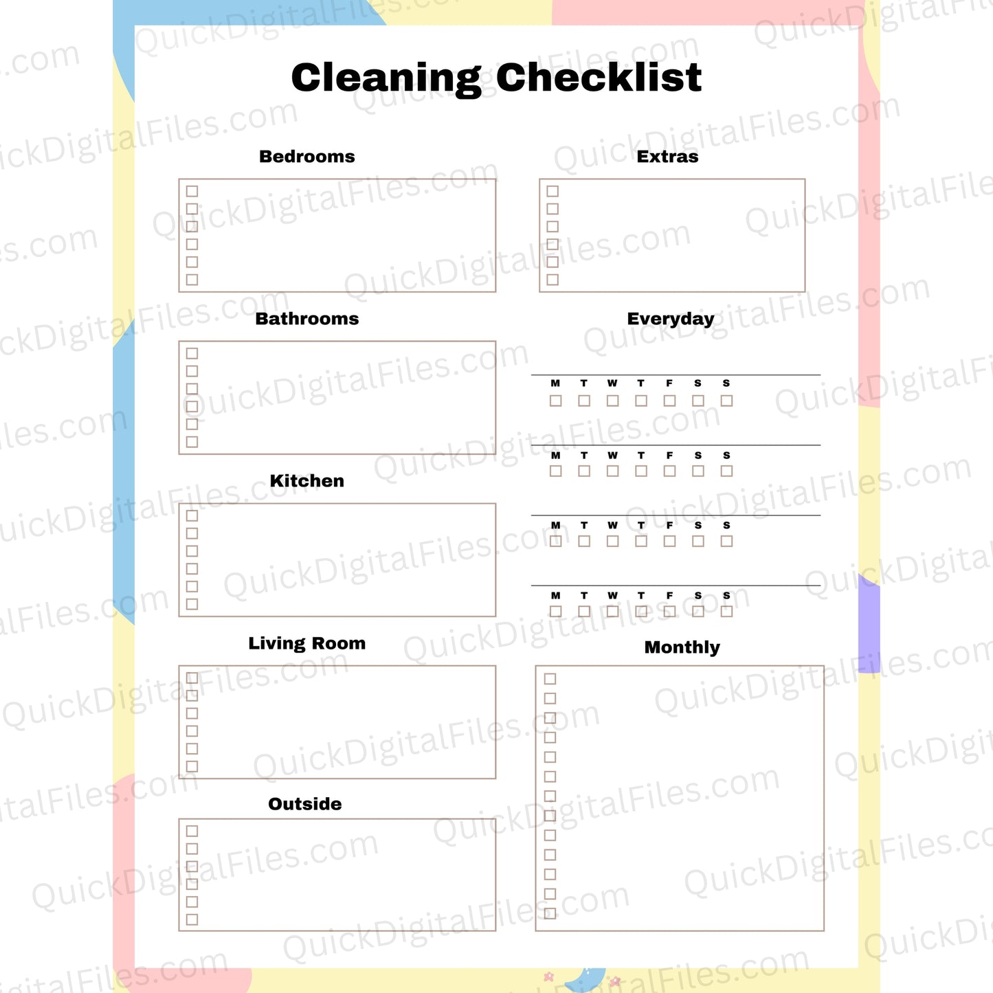 ADHD-friendly cleaning schedule for daily and weekly tasks
