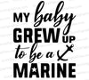 "Proud Marine Parent SVG with anchor for military family projects."