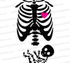 Rib Cage with Baby Boy Skeleton SVG