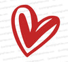 "Hand-Drawn Style Heart" - Cute Red Heart Graphic Download svg png jpeg