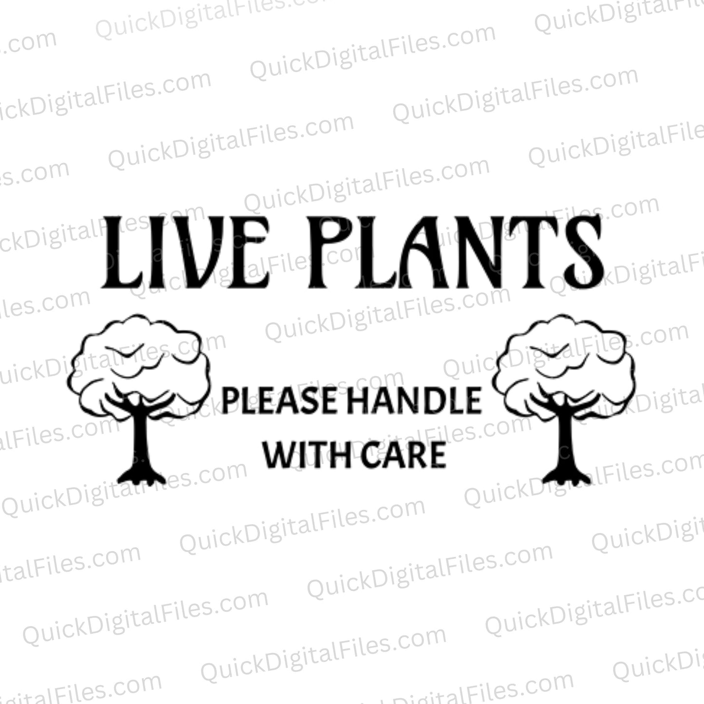 Live plant shipping label for thermal printer PDF
