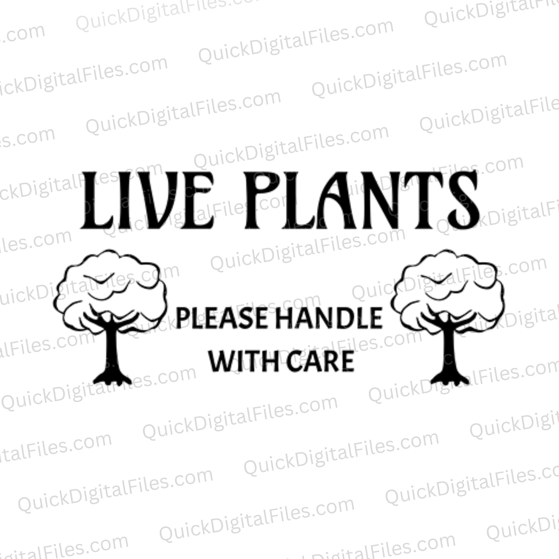 Live plant shipping label for thermal printer PDF
