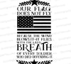 "Patriotic soldier tribute quote graphic SVG for custom prints."