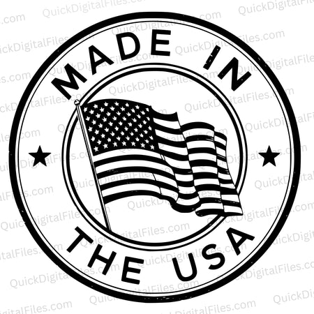 "Made in the USA Patriotic Stamp Emblem SVG, PNG, JPEG"