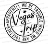 "Black and white 'Trouble in Las Vegas' themed SVG design."