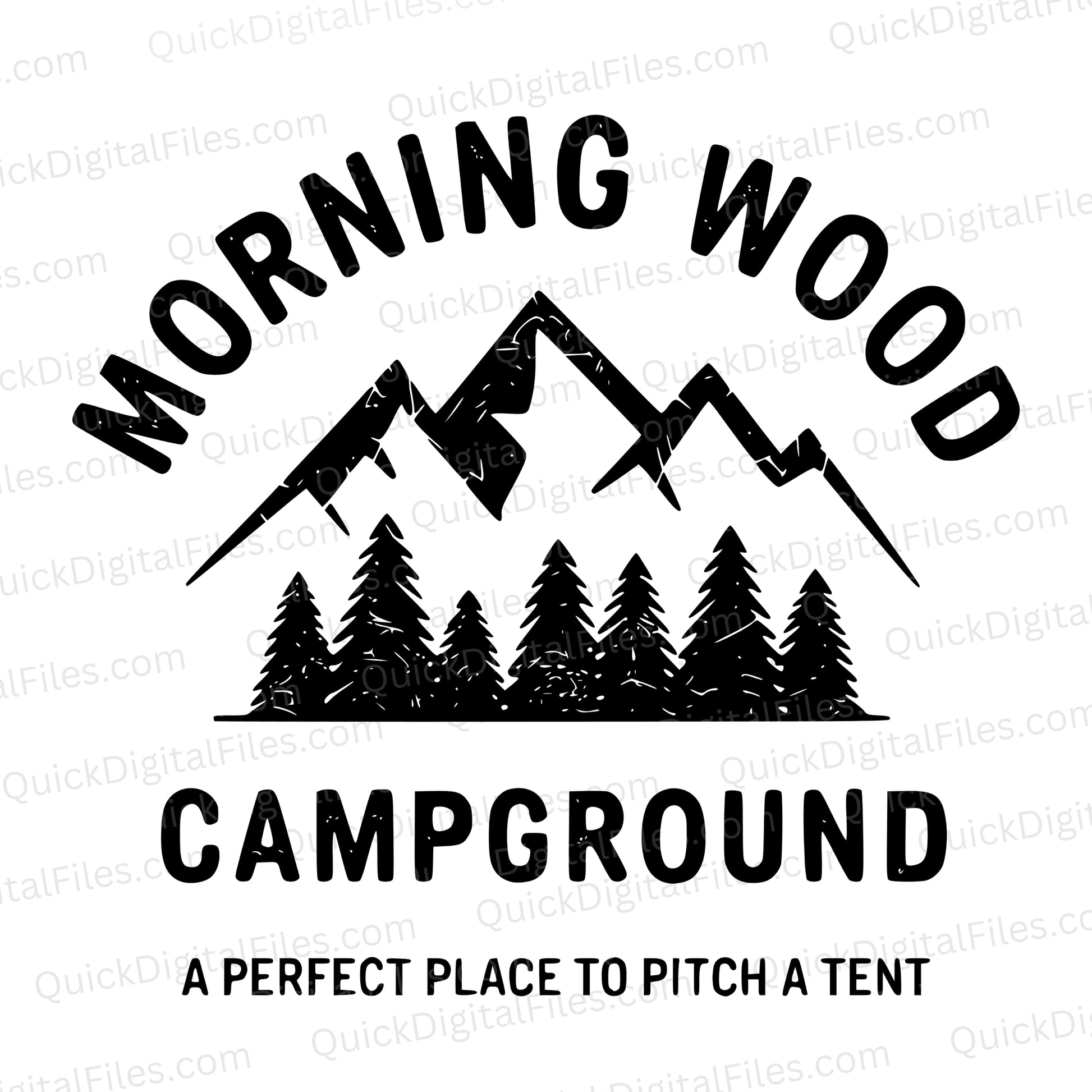 Morning Wood Campground SVG | Funny Adult Humor Camping Logo

