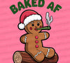 Funny cannabis-themed baked PNG with gingerbread man design
