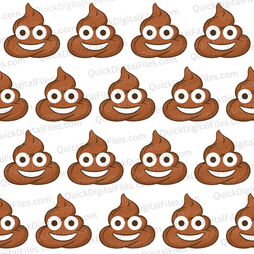 Poop Emoji Pattern: PNG