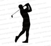 Golf man silhouette PNG
