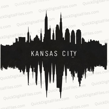 Kansas City Skyline Silhouette PNG