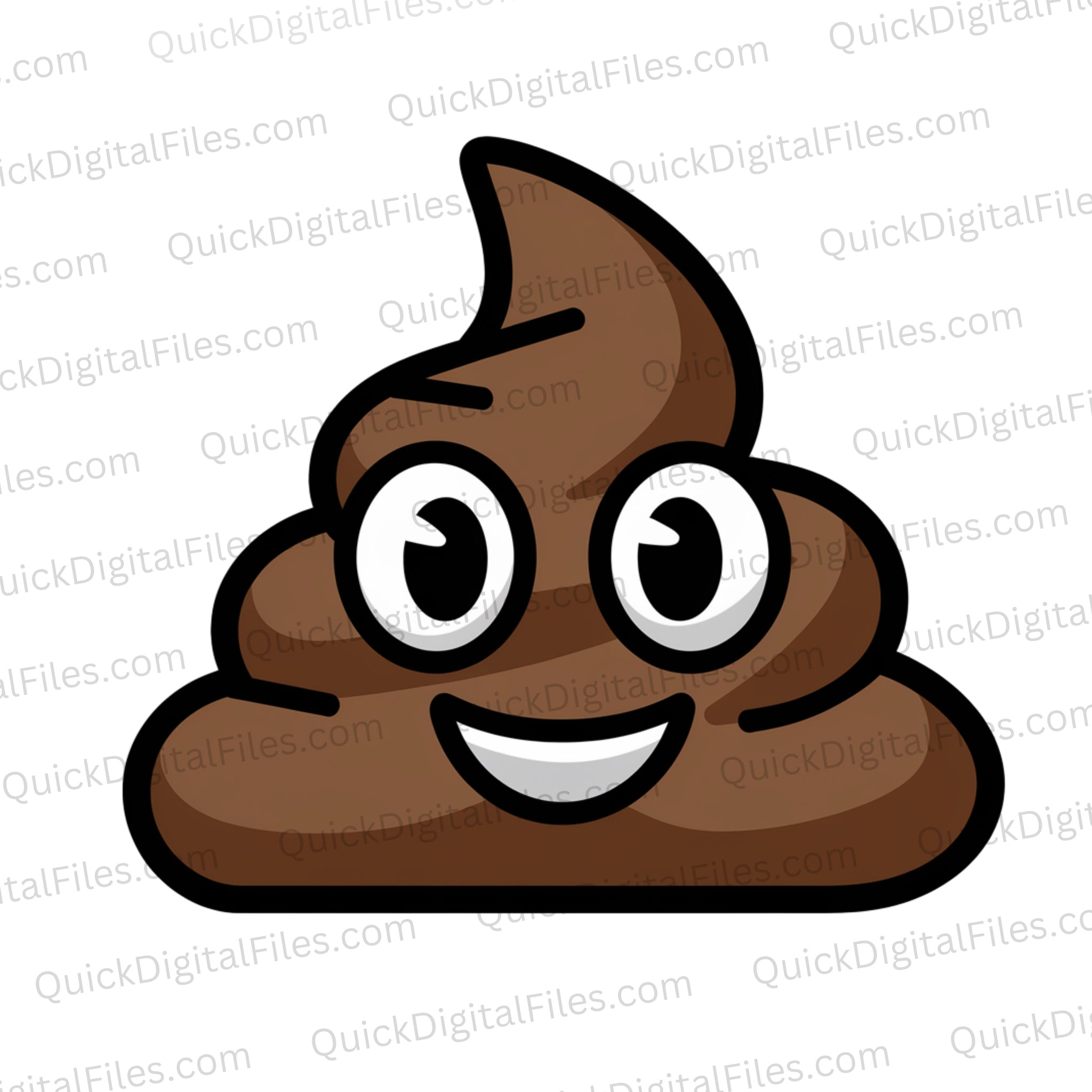 Poop Emoji SVG - Smiling Poop Icon for Cricut & Crafts – Quick Digital ...