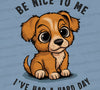 "Cartoon Puppy Illustration with Text PNG"