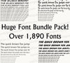 "Huge Font Bundle Pack - 1,890 Fonts Digital Download"