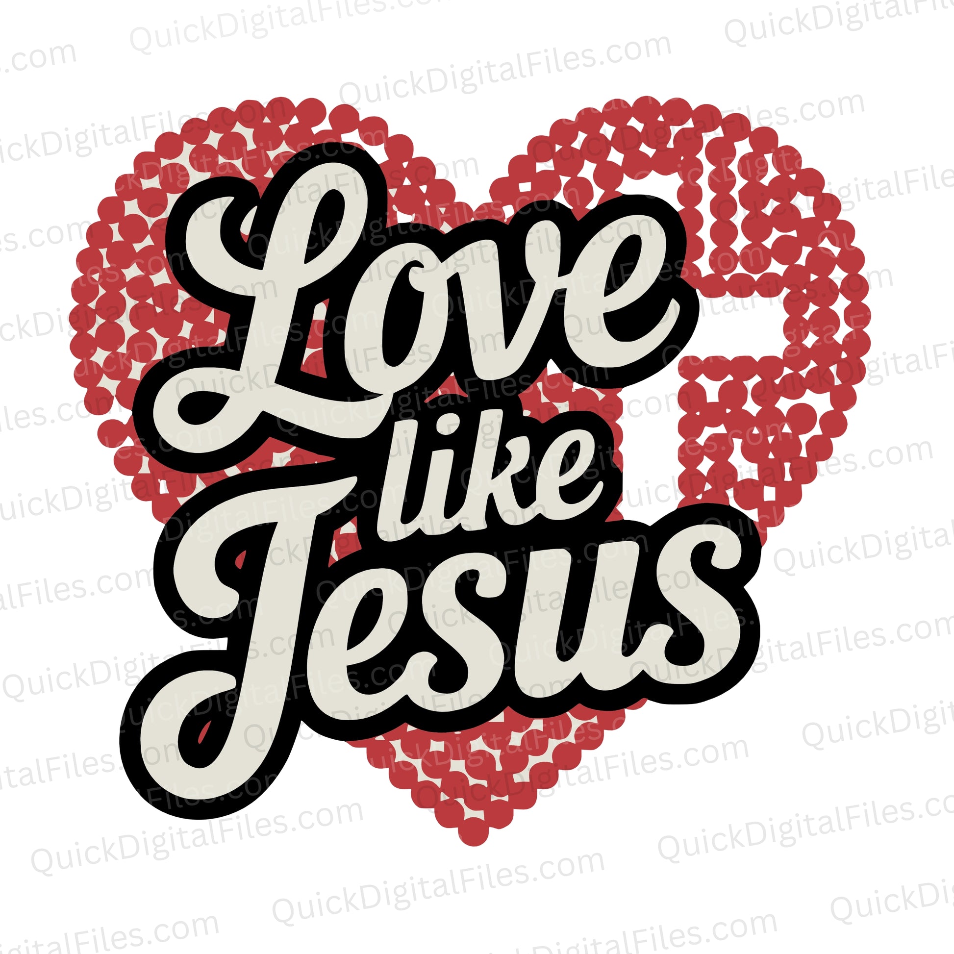Love Like Jesus SVG - Christian Heart Design for Cricut & Crafts

