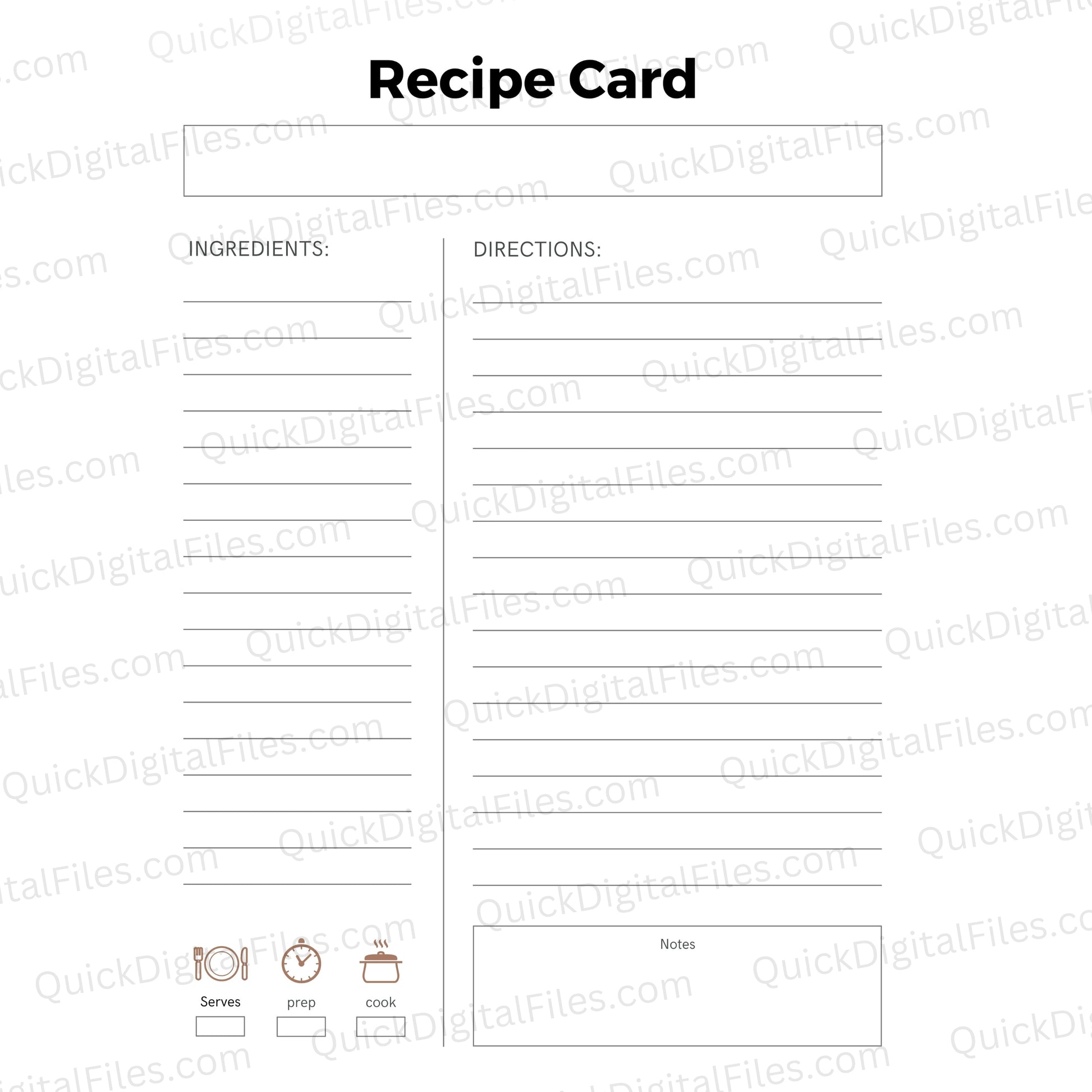 Free Printable Recipe Card PDF - Download & Print Unlimited Copies

