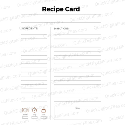 Free Printable Recipe Card PDF - Download & Print Unlimited Copies

