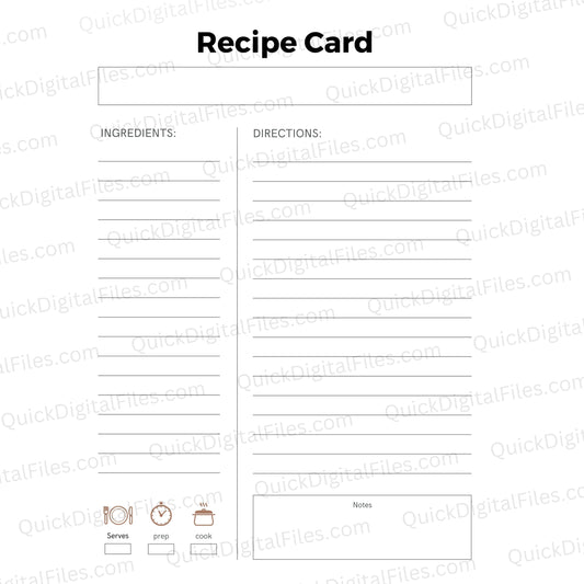 Free Printable Recipe Card PDF - Download & Print Unlimited Copies

