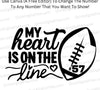 Custom Football Mom Canva Template in Black for PNG Download
