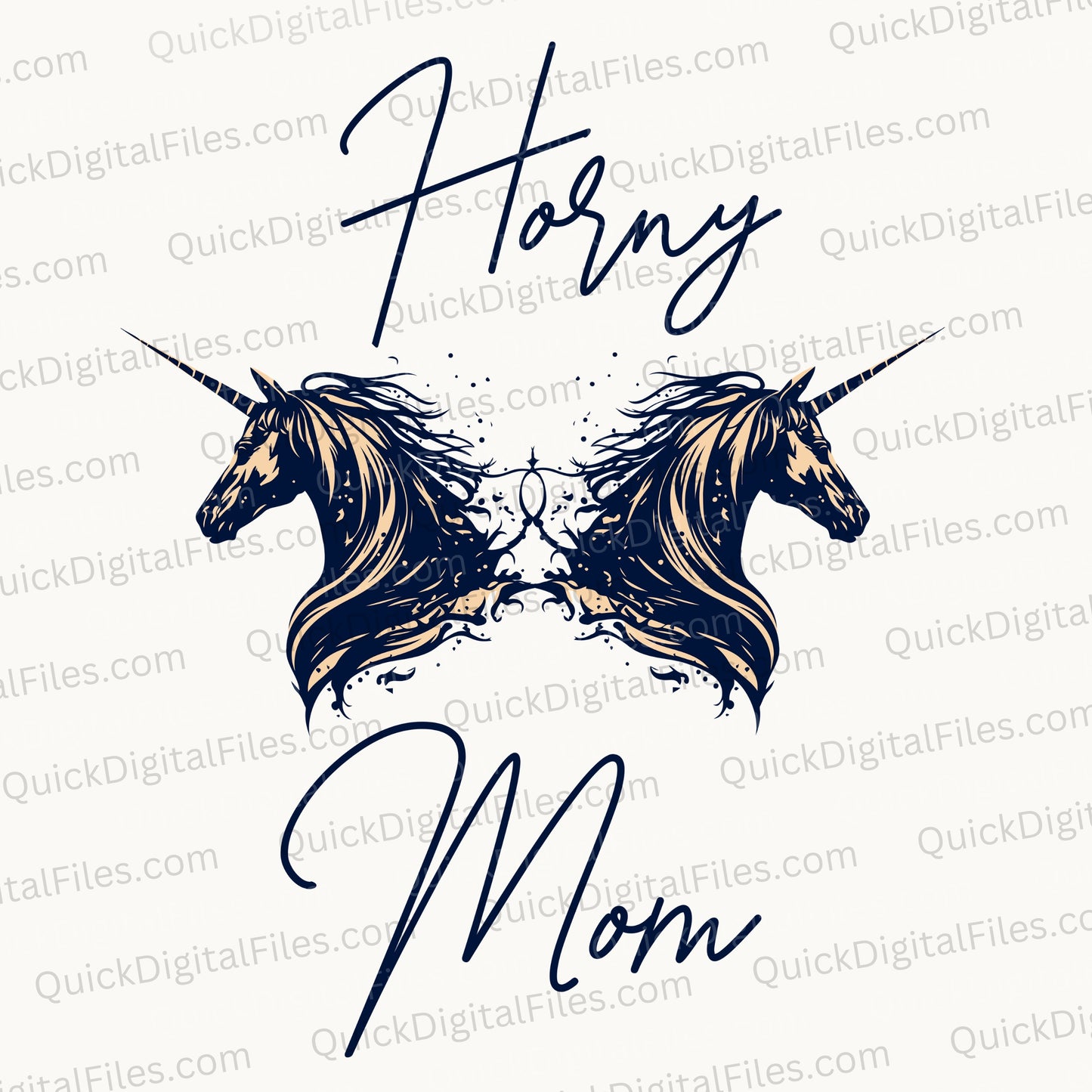 "Horny Mom" Unicorn Graphic SVG