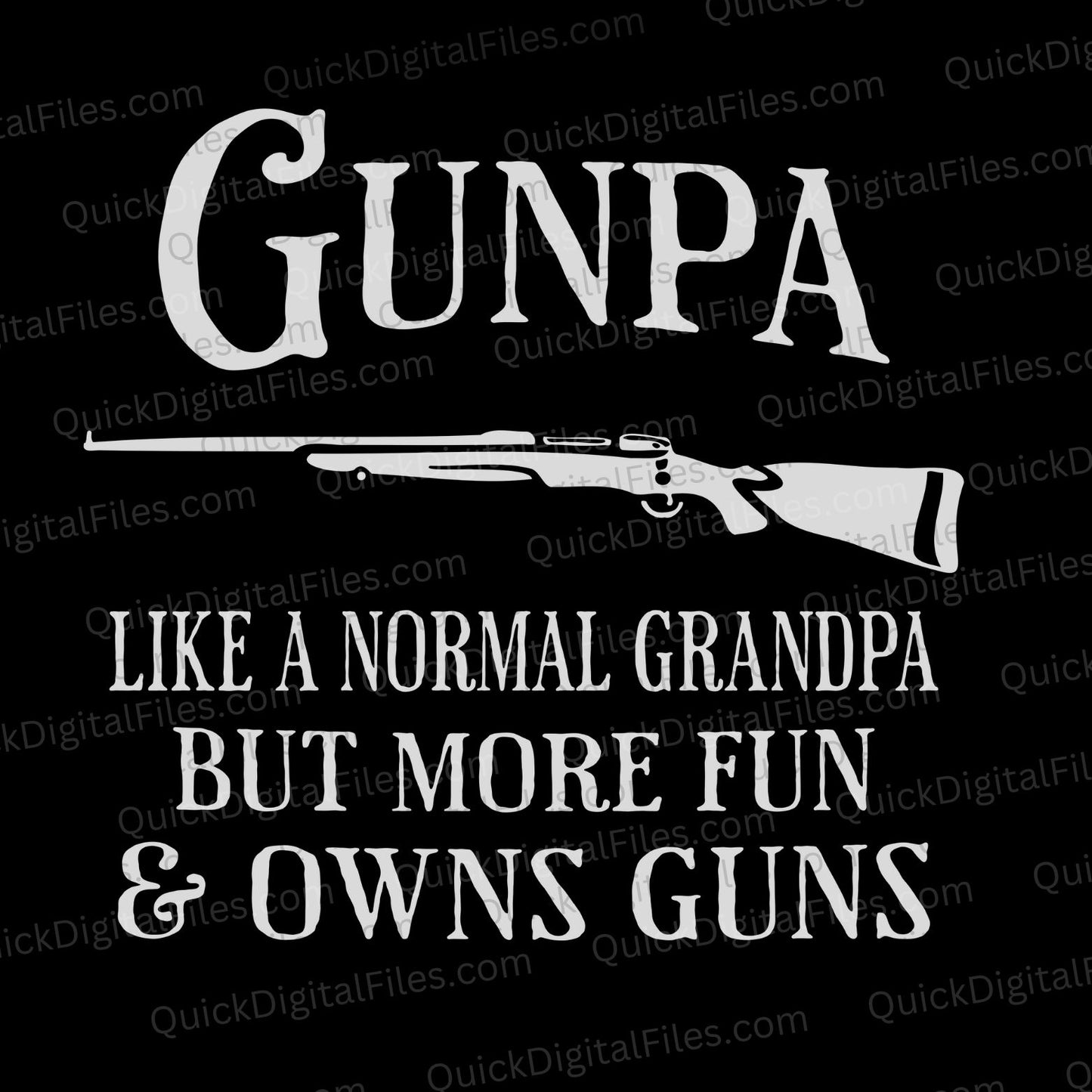 Gunpa Rifle Graphic for Dark Backgrounds SVG
