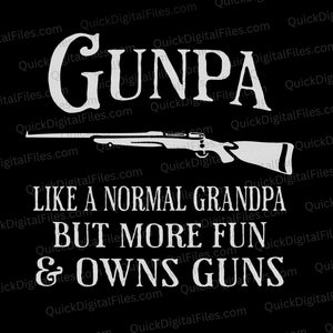 Gunpa Rifle Graphic for Dark Backgrounds SVG
