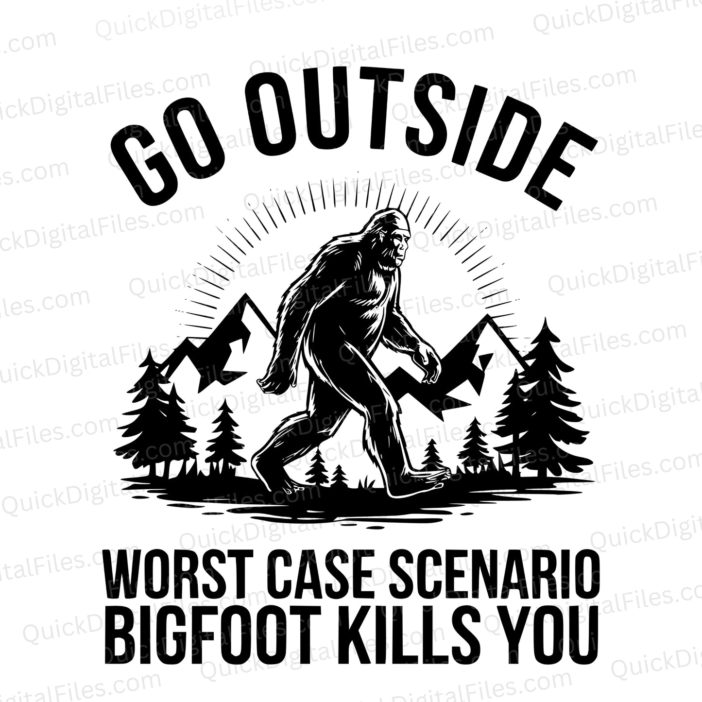 Bigfoot SVG | Funny Sasquatch Silhouette for Cricut & Sublimation


