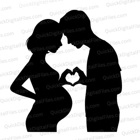 Romantic Couple Silhouette SVG for Cricut
