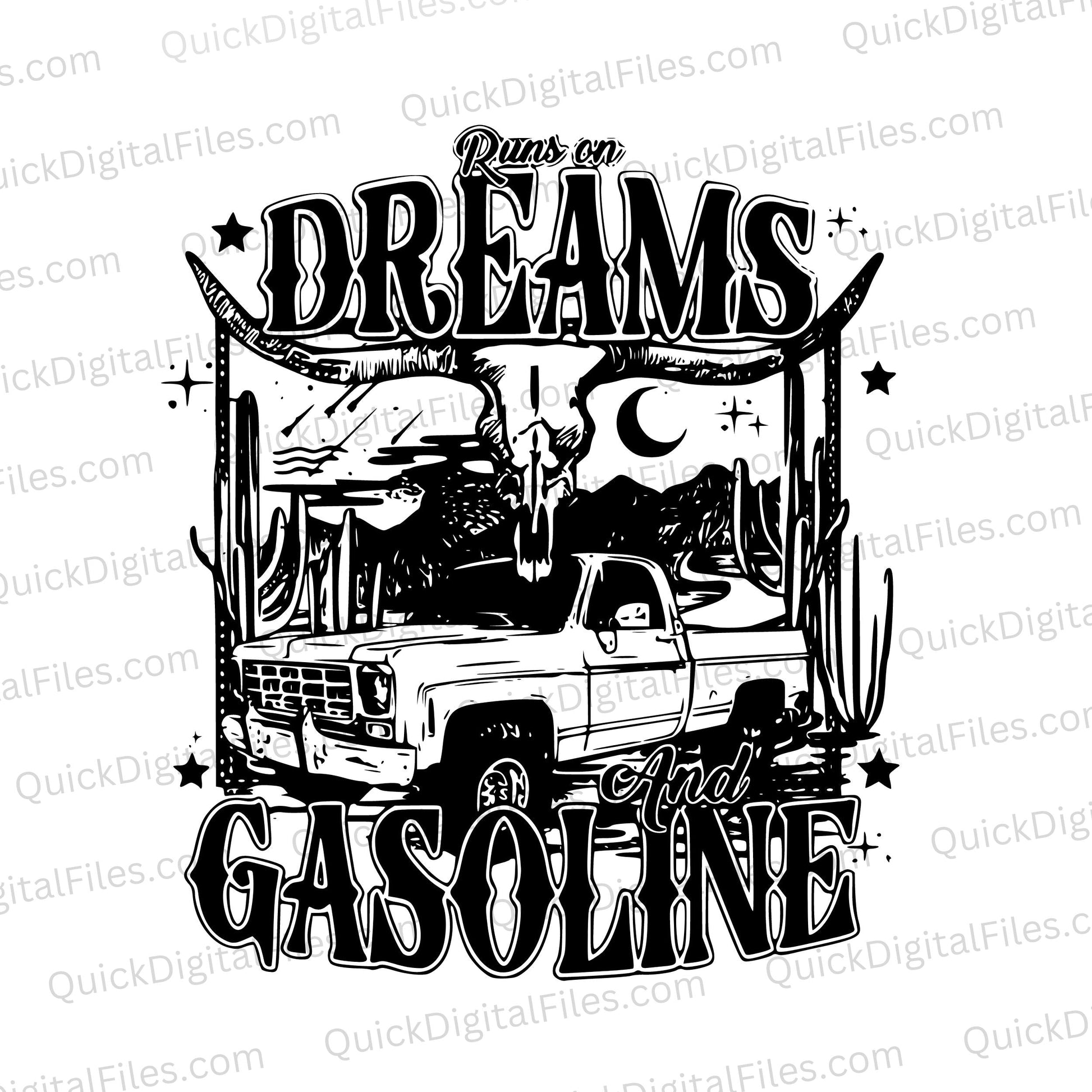 Vintage truck in the desert graphic, ideal for personalized project inspiration silhouette