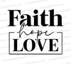 Faith Hope Love Typography SVG
