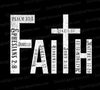 Faith word art with Bible verses for Christian projects.
