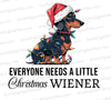 Funny wiener dog Christmas graphic with sarcastic text.
