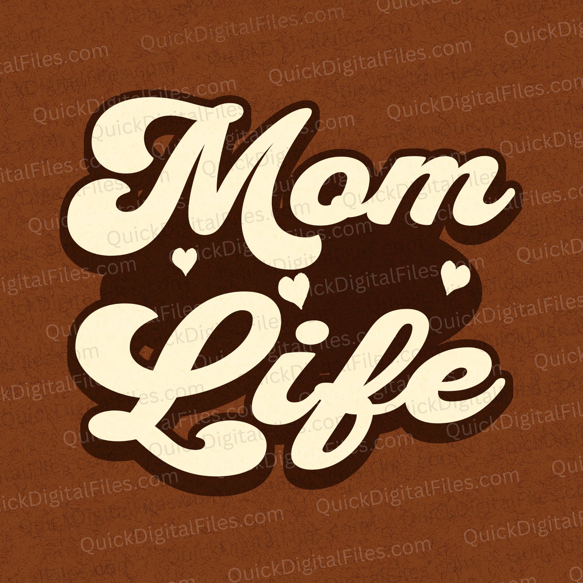 MomLife PNG – Cream & Brown Mom Life SVG & Transparent Files