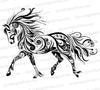 Ornate Galloping Horse SVG
