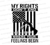 Distressed American flag and rifle design for Second Amendment supporters.