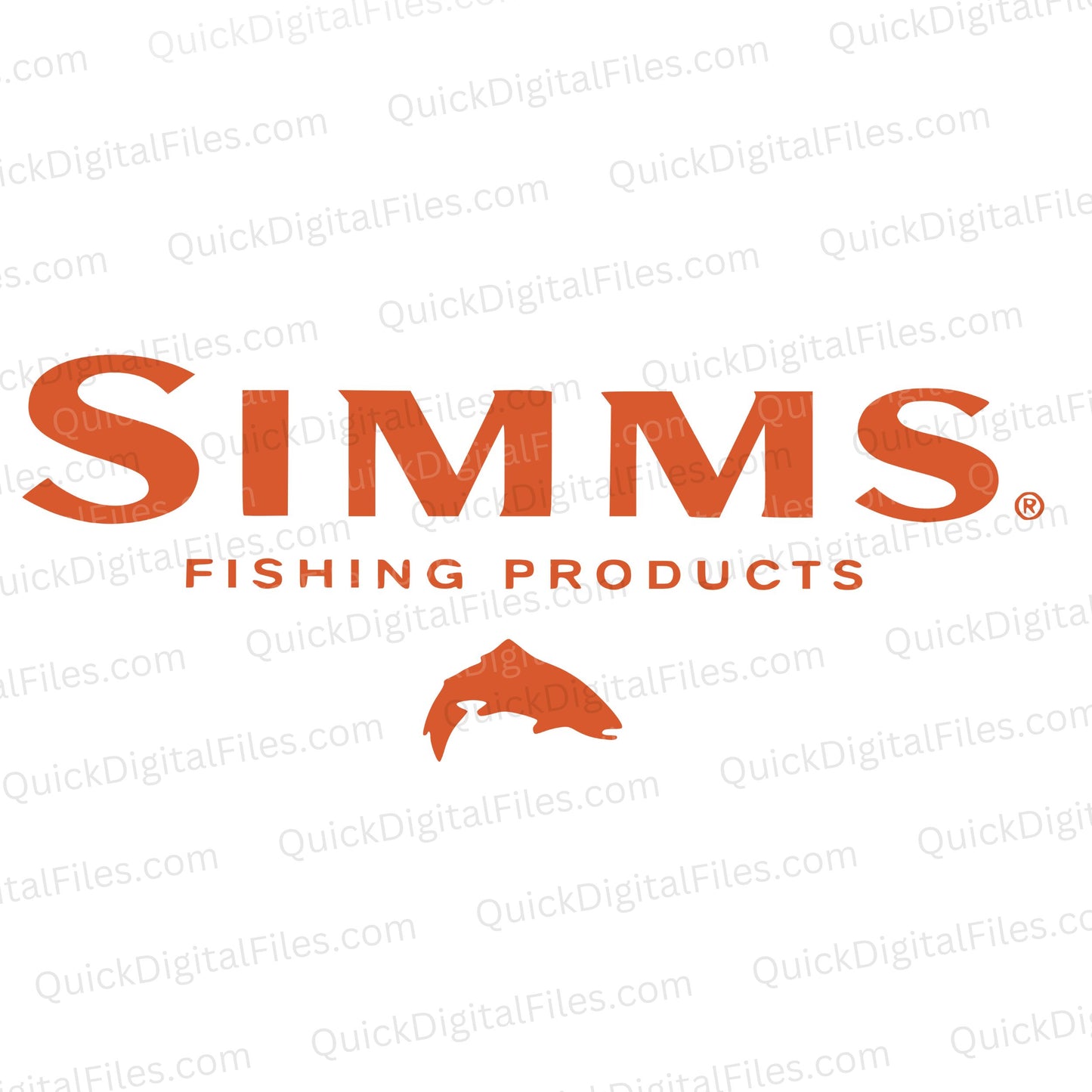 simms fishing products orange logo svg file