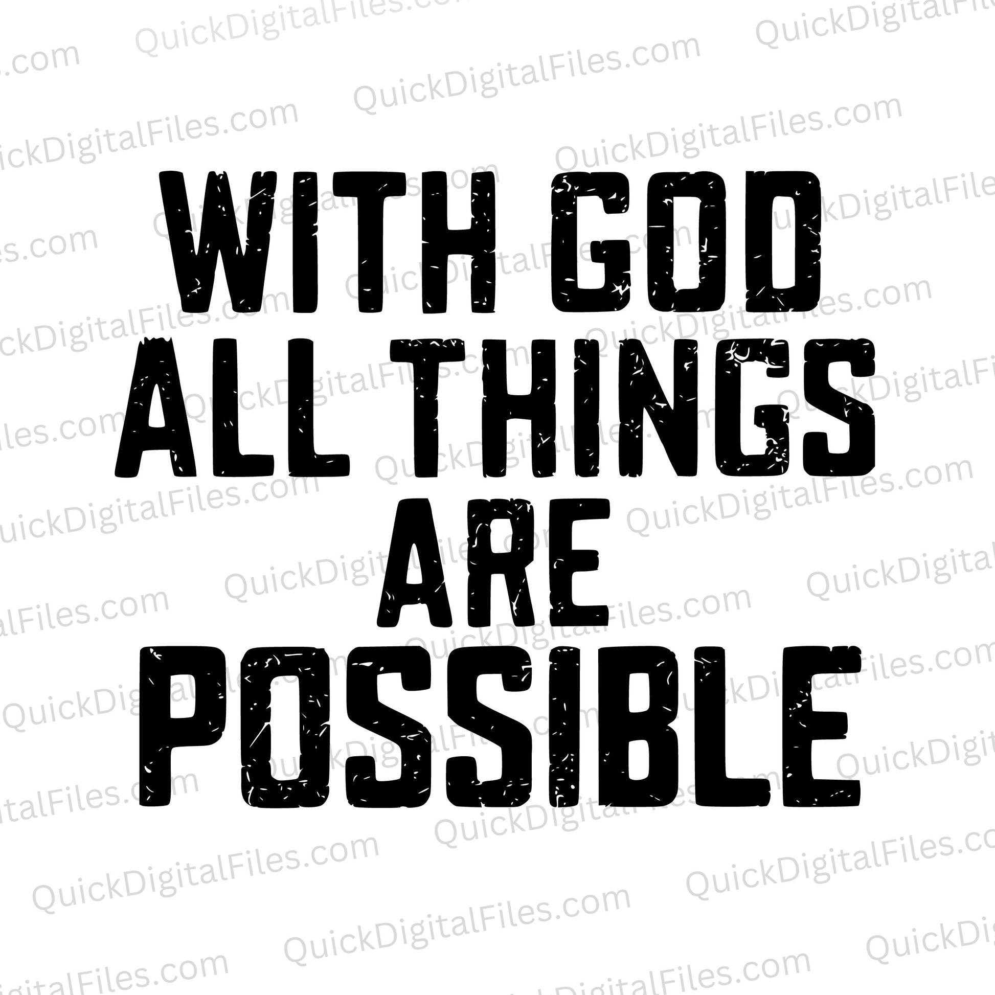 "Rustic Typography Faith Quote SVG, PNG, JPEG, PDF"