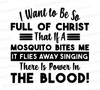 "Funny Christian SVG file about faith and mosquitoes."