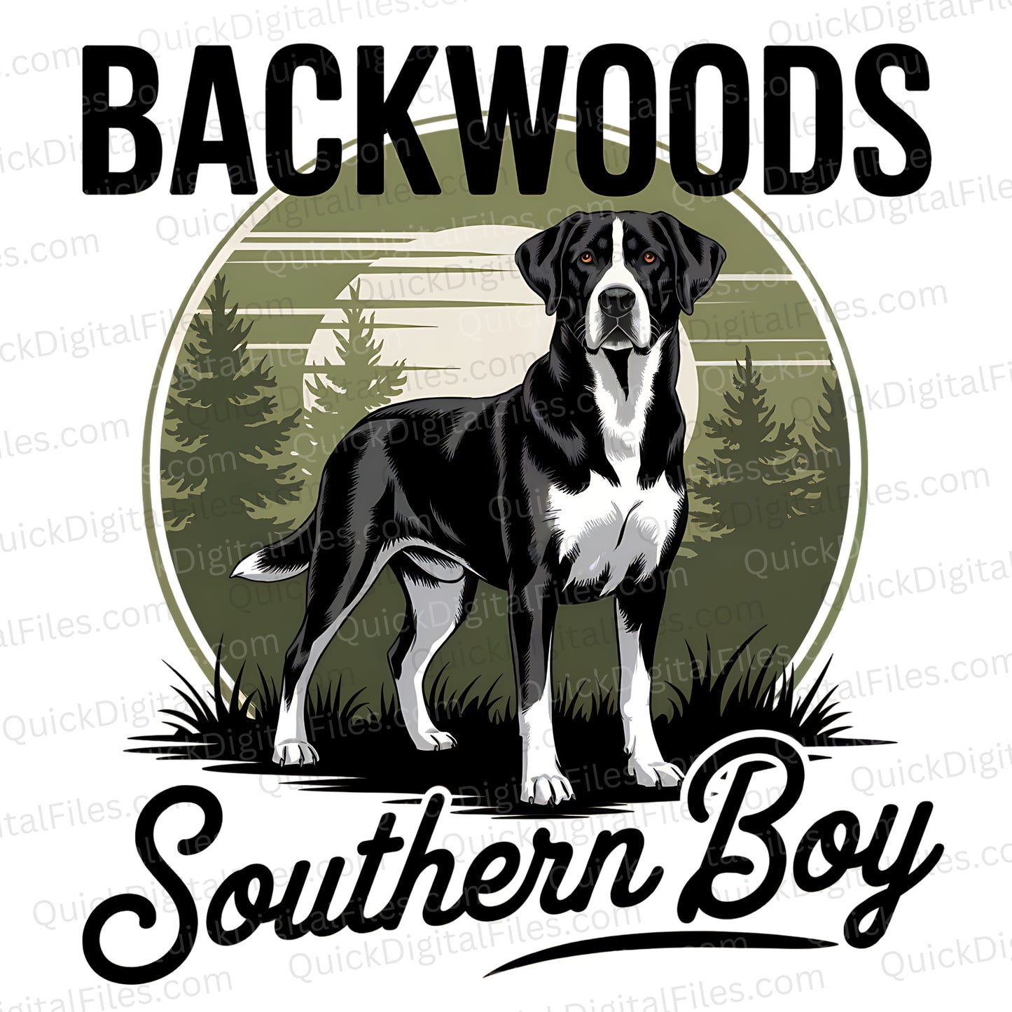 Backwoods PNG – Southern Boy Dog Clipart for Country Life
