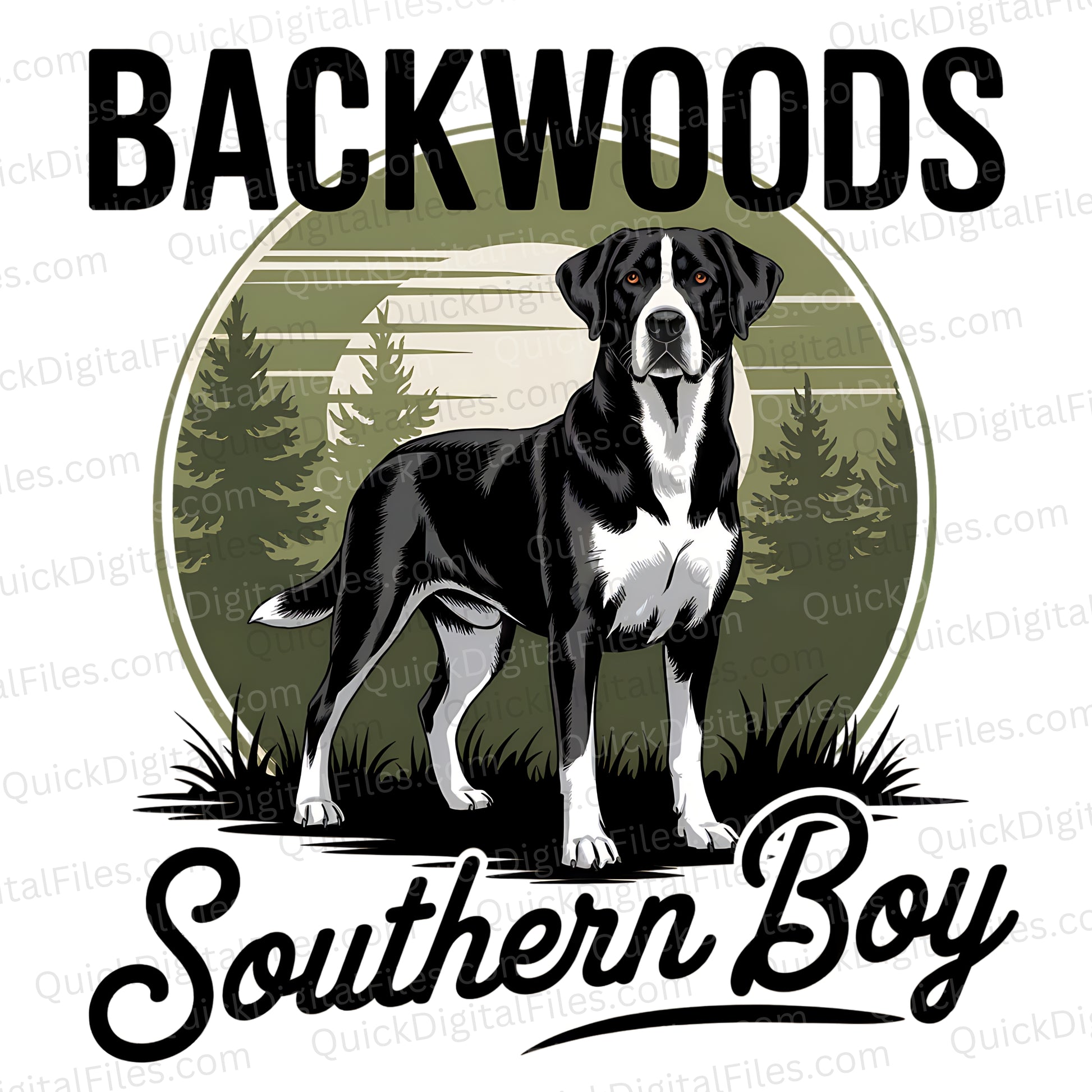 Backwoods PNG – Southern Boy Dog Clipart for Country Life
