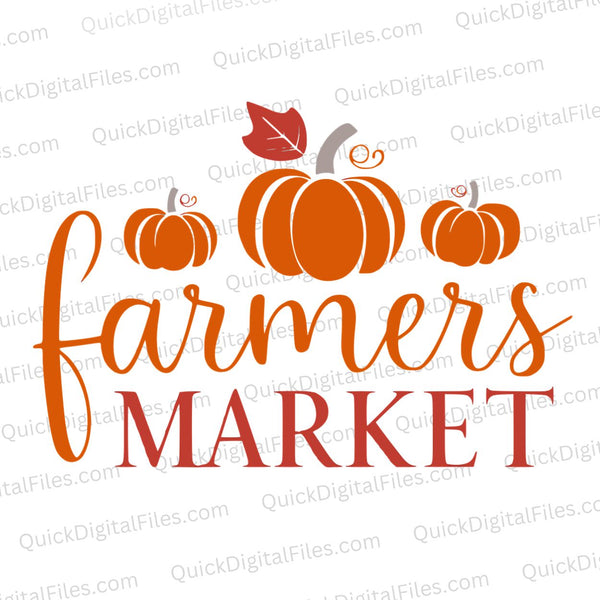 Farmers Market SVG Pumpkin Design
