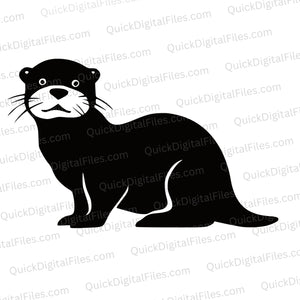 Simple Otter Silhouette SVG