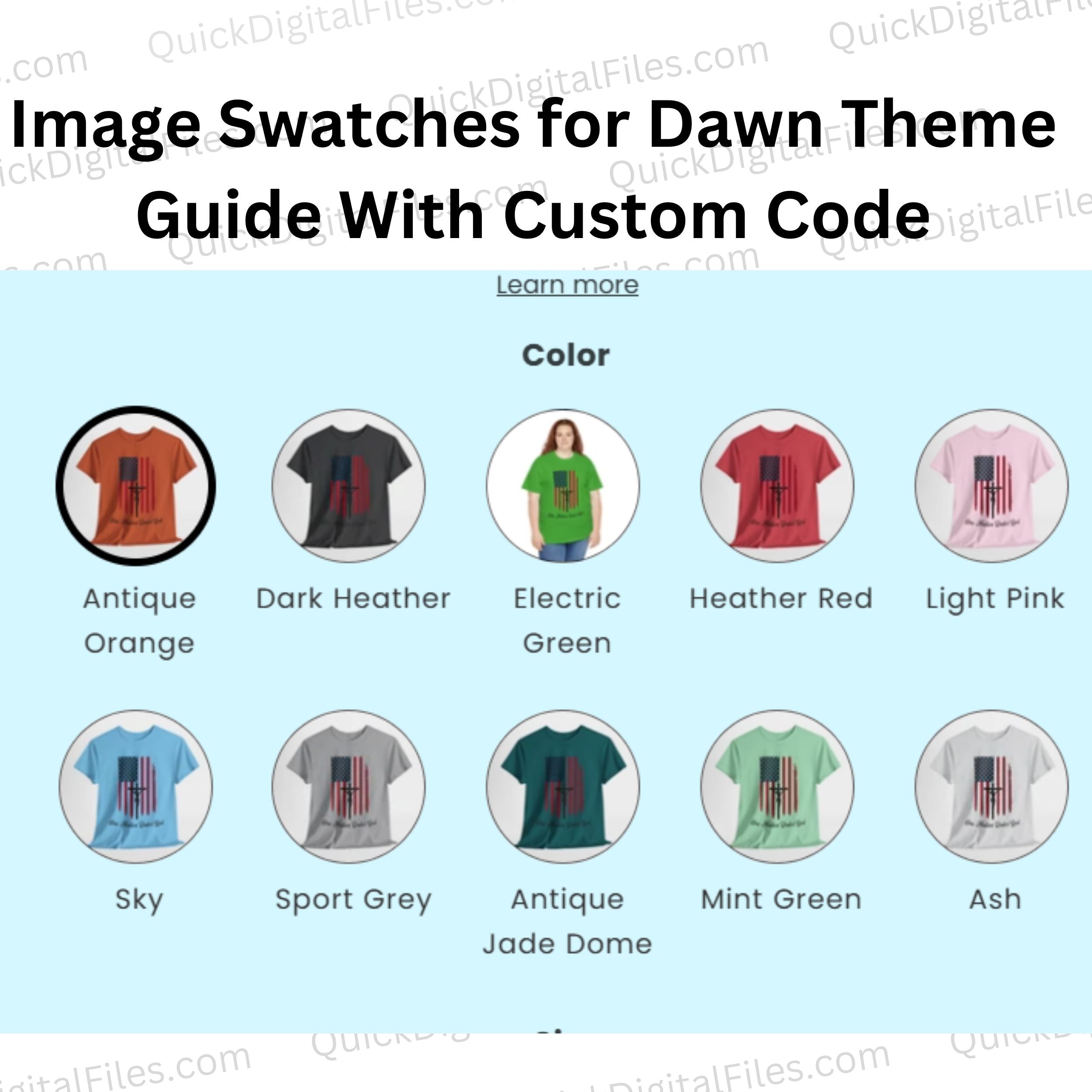 Shopify Swatches Custom Code - Color & Image Swatches for Dawn Theme ...