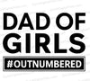 Dad of Girls Textual Design SVG