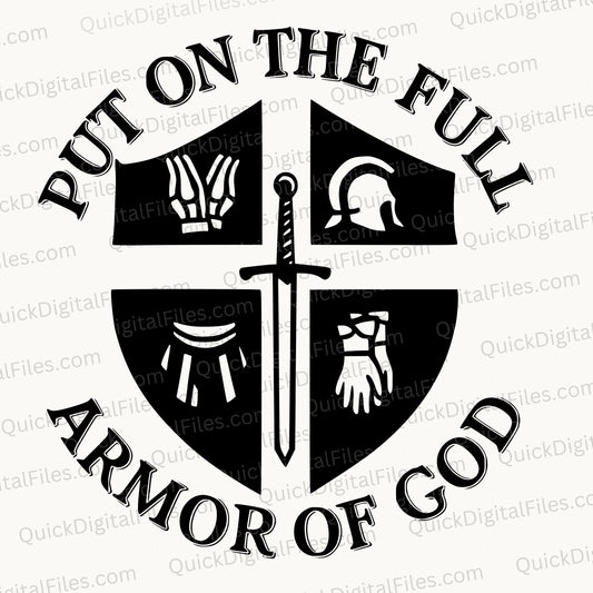 Armor of God Shield Emblem SVG