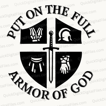 Armor of God Shield Emblem SVG