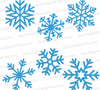 "6-Pack Blue Snowflake SVG Files for Winter Design"