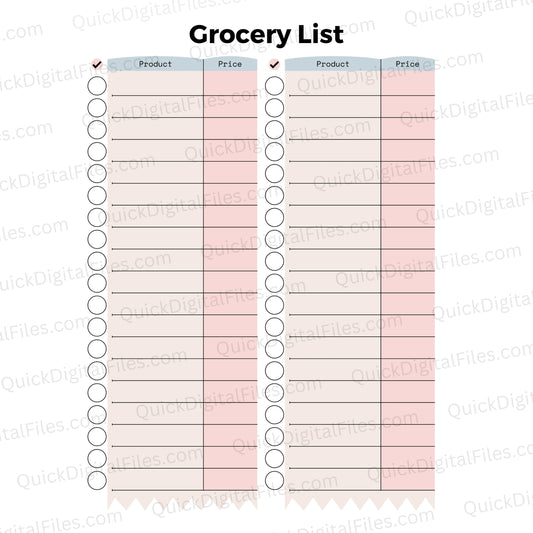 Free Grocery Shopping List Printable PDF - Download & Stay Organized

