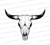 Cow skull silhouette SVG
