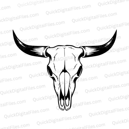 Cow skull silhouette SVG
