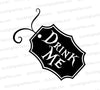 Vintage "Drink Me" tag SVG for Halloween crafting